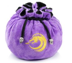 DRAWSTRING SECTIONAL DICE POUCH - PURPLE