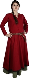 DRESS -  WOMAN BASIC MEDIEVAL DRESS - DARK RED