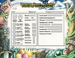 DUNGEON CRAWL CLASSICS -  0-LEVEL SCRATCH OFF CHARACTER SHEETS (ENGLISH)