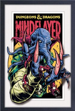 DUNGEONS AND DRAGONS -  MINDFLAYER - FRAMED PICTURE (WHITE) (13