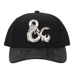 DUNGEONS AND DRAGONS -  ROLL METAL LOGO DRAGON SKIN LEATHER HAT