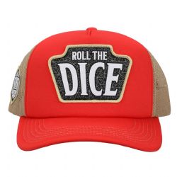 DUNGEONS AND DRAGONS -  ROLL THE DICE RED KHAKI HAT