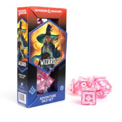 DUNGEONS & DRAGONS -  ADVENTURE DICE SET - WIZARD (PINK) (ENGLISH)