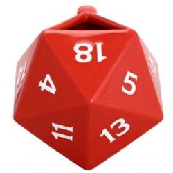 DUNGEONS & DRAGONS -  DICE SHAPED RED SCULPTED CERAMIC MUG (14OZ)