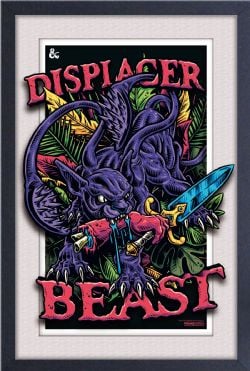 DUNGEONS & DRAGONS -  DISPLACER BEAST - FRAMED PICTURE (WHITE) (13