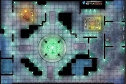 DUNGEONS & DRAGONS -  GAME MAP - DROW SANCTUM -  BATTLE MAP