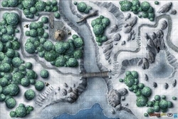 DUNGEONS & DRAGONS -  GAME MAP - FROZEN WILDERNESS -  BATTLE MAP