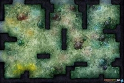 DUNGEONS & DRAGONS -  GAME MAP - FUNGAL CAVERN -  BATTLE MAP
