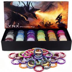 DUNGEONS & DRAGONS -  RPG CONDITION RINGS- MARKERS SET 96CT -  LYNX