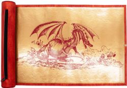 DUNGEONS & DRAGONS -  SCROLL DICE 50TH ANNIVERSARY - DICE BAG + ROLLING MAT