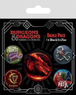 DUNGEONS & DRAGONS -  SET OF 5 BADGE -  HONOR AMONG THIEVES