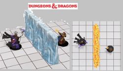 DUNGEONS & DRAGONS: SPELL EFFECT -  WALL OF FIRE & WALL OF ICE -  RPG MINIATURE