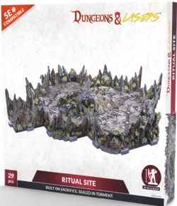 DUNGEONS & LASERS: UNPAINTED TERRAIN -  CAVES SERIES - RITUAL SITES TERRAIN -  RPG TERRAIN