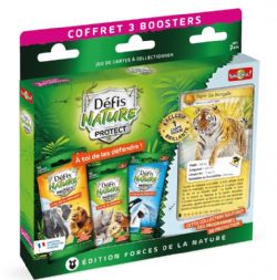 DÉFIS NATURE -  COFFRET 3 BOOSTERS : TIGRE (FRENCH) -  PROTECT