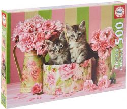 EDUCA -  KITTENS WITH ROSES (500 PIECES)