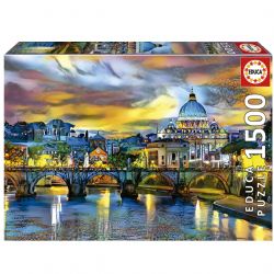 EDUCA -  ST. PETER'S BASILICA AND THE ST. ANGELO BRIDGE (1500 PIECES)