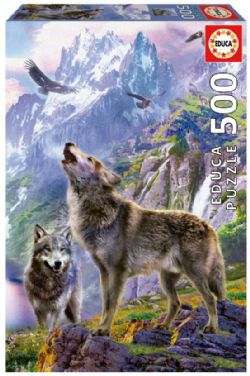 EDUCA -  WOLVES IN THE ROCKS (500 PIECES)