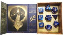 ELDER DICE -  9 DICE RPG SET, ELDER SIGN BLUE AETHER