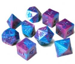 ELDER DICE -  9 DICE RPG SET, SIGIL OF THE DREAMLANDS KADATHIAN ICE RAW