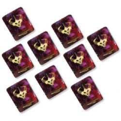 ELDER DICE -  9D6 DICE SET, CROWN OF THE NIGHT MOTHER GLASS/WAX
