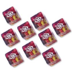 ELDER DICE -  9D6 DICE SET, EYE OF CHAOS GLASS/WAX