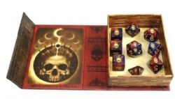 ELDER DICE -  MARK OF THE NECRONOMICON BLOOD AND MAGICK- 9 POLYHEDRAL DICE