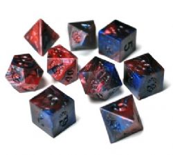 ELDER DICE -  MARK OF THE NECRONOMICON RAW BLOOD AND MAGICK- 9 POLYHEDRAL DICE
