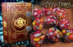 ELDER DICE -  MYTHIC THE EYES OF CHAOS  NIGHT FIRE- 9 POLYHEDRAL DICE