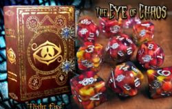 ELDER DICE -  MYTHIC THE EYES OF CHAOSNIGHT FIRE- 9 POLYHEDRAL DICE