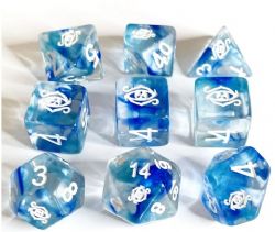 ELDER DICE -  THE EYES OF CHAOS NEBULA LAPIS - 9 POLYHEDRAL DICE