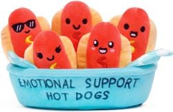 EMOTIONAL SUPPORT PLUSH -  HOT DOG