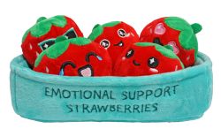 EMOTIONAL SUPPORT -  STRAWBERRIES PLUSH (4