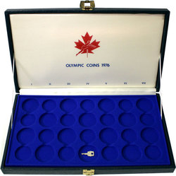 EMPTY CASE FOR 28 COINS FROM THE MONTREAL OLYMPIC GAMES -  1976 CANADIAN COINS
