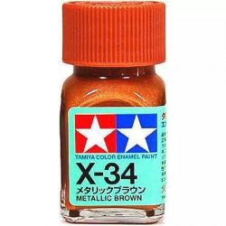 ENAMEL PAINT -  METALLIC BROWN (1/3 OZ) EX-34
