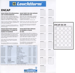ENCAP -  RIGID SHEETS FOR 20 COINS OF 38-39 MM IN CAPSULE (PACK OF 2)