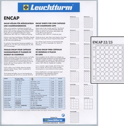ENCAP -  RIGID SHEETS FOR 48 COINS OF 22-23 MM IN CAPSULE (PACK OF 2)