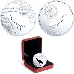 ENDANGERED ANIMAL CUTOUT -  WOOPING CRANE 02 -  2017 CANADIAN COINS