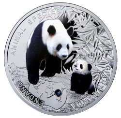 ENDANGERED ANIMALS SPECIES -  GIANT PANDA -  2014 MINT OF POLAND COINS 03