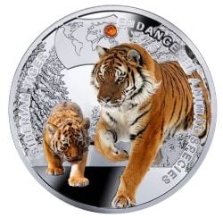 ENDANGERED ANIMALS SPECIES -  SIBERIAN TIGER -  2014 MINT OF POLAND COINS 02