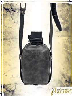 EQUIPMENT -  LEATHER CANTEEN - BLACK
