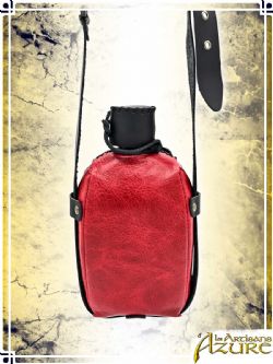 EQUIPMENT -  LEATHER CANTEEN - RED