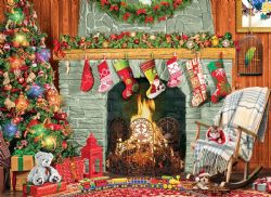 EUROGRAPHICS -  CHRISTMAS BY THE FIREPLACE (500 PIECES)