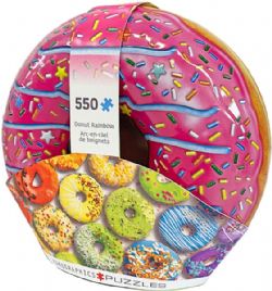 EUROGRAPHICS -  DONUT RAINBOW SHAPED TIN (550 PIECES)