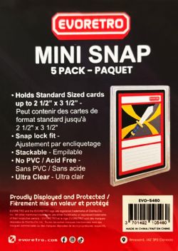 EVORETRO -  MINI SNAP LOCK PLASTIC PROTECTOR, 5-PACK