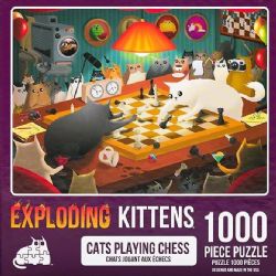 EXPLODING KITTENS -  CATS PLAYING CHESS (500 PIECES PUZZLE)