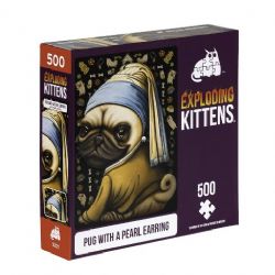 EXPLODING KITTENS -  PUG WITH A PEARL EARRING (500 PIECES PUZZLE)