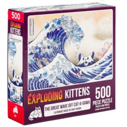 EXPLODING KITTENS -  THE GREAT WAVE OFF CAT-A-GAWA (500 PIECES PUZZLE)