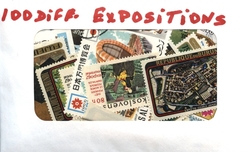 EXPOSITION -  100 ASSORTED STAMPS - EXPOSITIONS