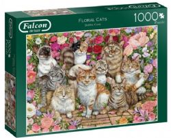 FALCON DE LUXE -  FLORAL CATS (1000 PIECES)
