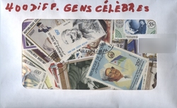 FAMOUS PEOPLE -  400 ASSORTED STAMPS - FAMOUS PEOPLE
